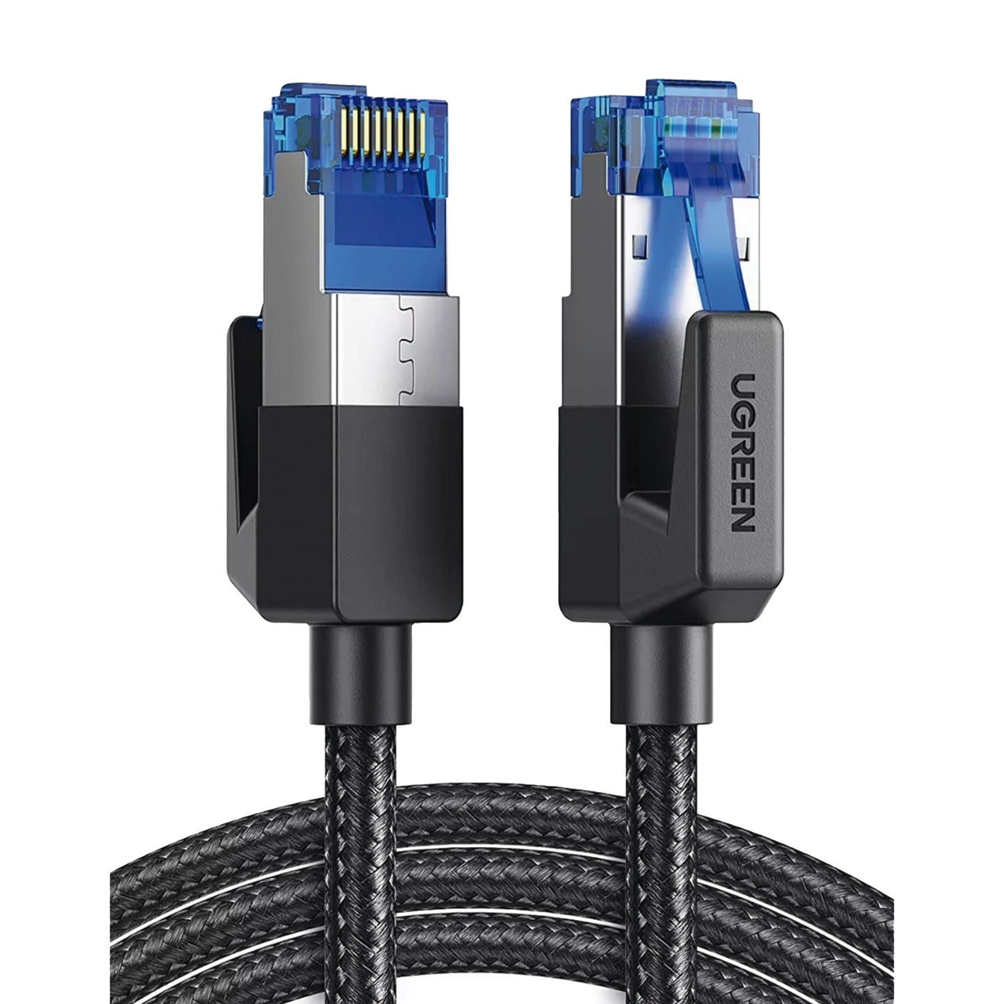 Cable Ethernet Cat8 CLASSâ? F/FTP Redondo con Malla de Nylon 1 Metro