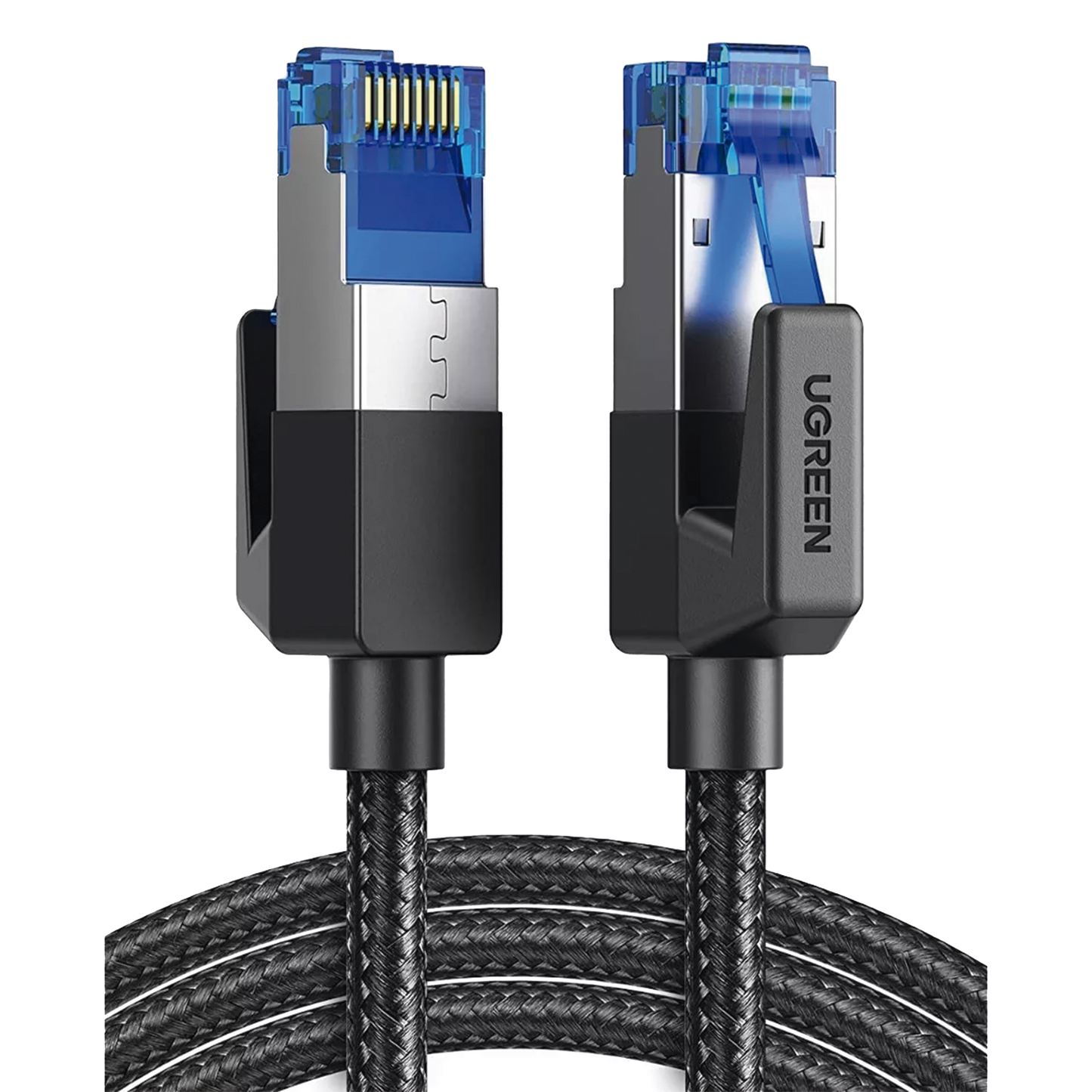 Cable Ethernet Cat8 CLASSâ? F/FTP Redondo con Malla de Nylon 2 Metros