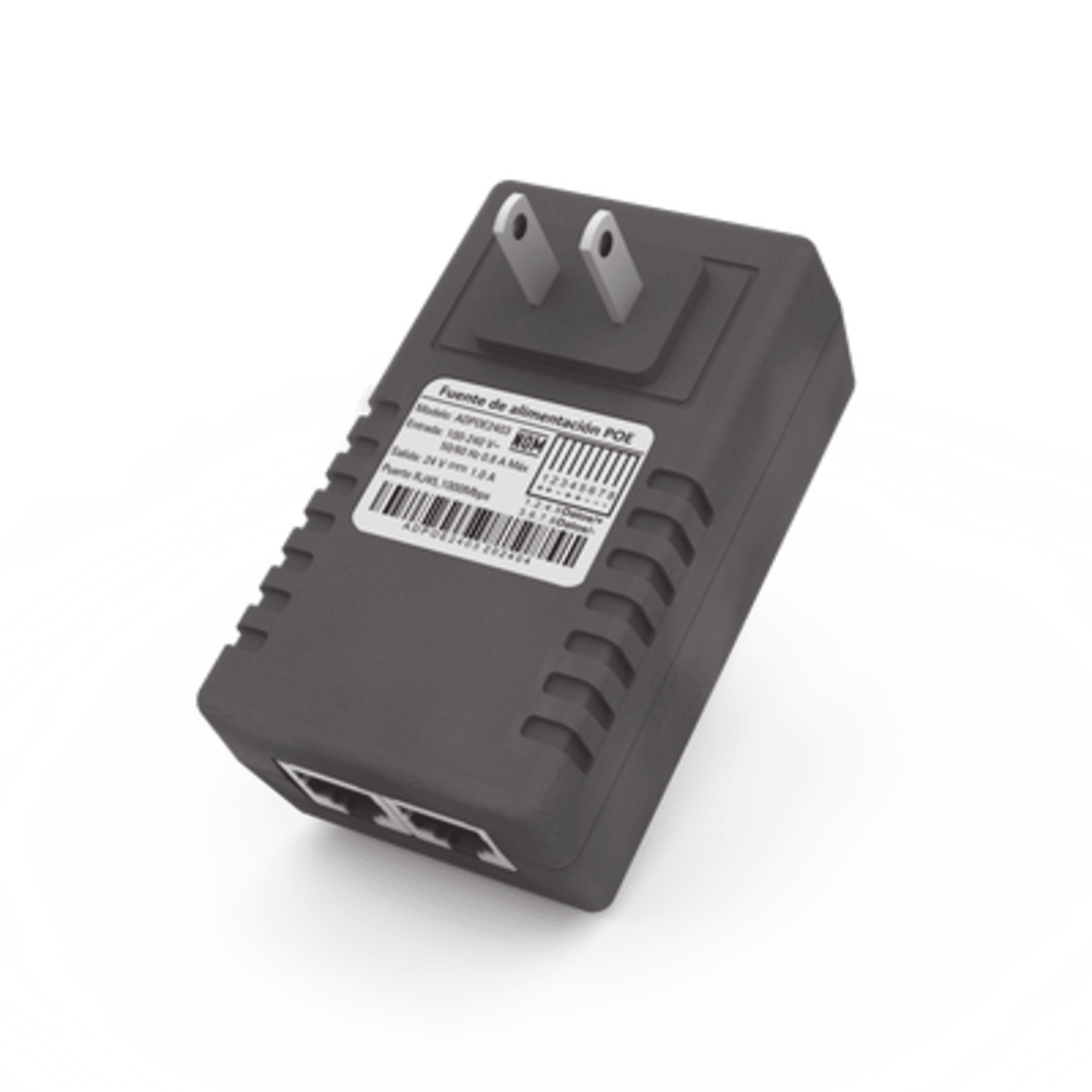 Adaptador de pared / Inyector PoE / 48 Vcc / 0.5 A / Controlado por chip IC / Protección contra OV, OC, SC, UV/ Fácil de instalar