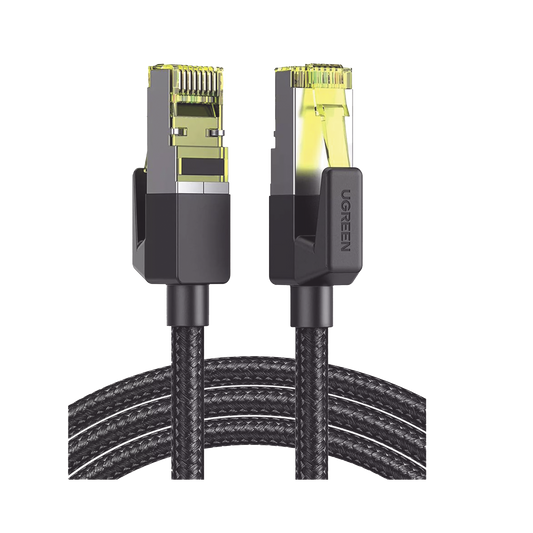 Cable Ethernet Cat7 CLASSâ? F/FTP Redondo con Malla de Nylon 1 Metro