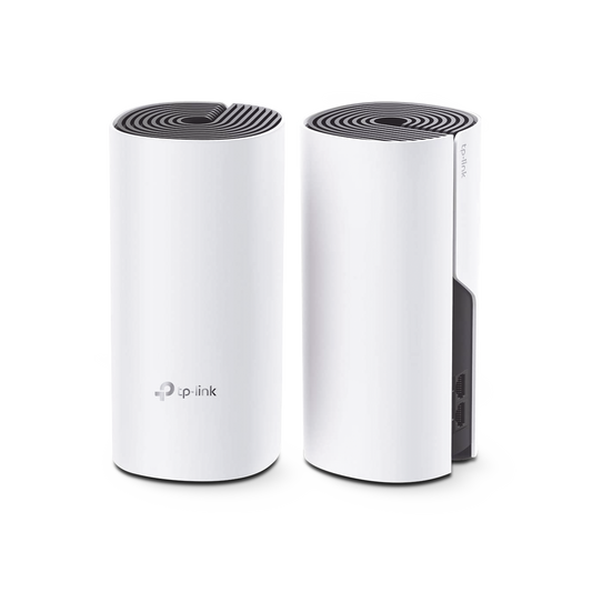 KIT 2 Routers Inalámbricos MESH Interior para Hogar / Doble Banda Wi-Fi 5 AC1200 Mbps / 2 Puerto Gigabit WAN/LAN / 2 Antenas Internas / Administración Mediante la App Deco (iOS, Android)