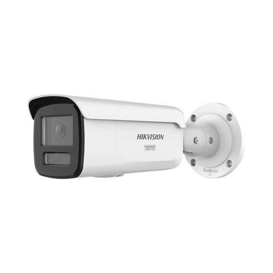 [Dual Light + ColorVu 3.0 + HikAI] Bala IP 8 Megapixel / Lente 4 mm / 60 mts IR + Luz Blanca / Exterior IP67 / Estrobo Luz Blanca / WDR 130 dB / ACUSENSE 3.0 / Metal / NEMA 4X / ACUSEARCH