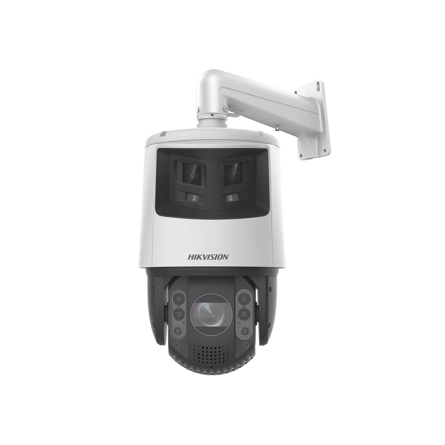 [TandemVu] PTZ IP 4 Megapixel con Cámara Panoramica 6 Megapixel / 25X Zoom / 200 mts IR / 30 mts Luz Blanca / ACUSENSE / IP66 / Alerta Audible y Luz Estroboscopica / Autoseguimiento / Hi-PoE / Alarmas I/O / Ultra Baja Iluminación / Micro SD