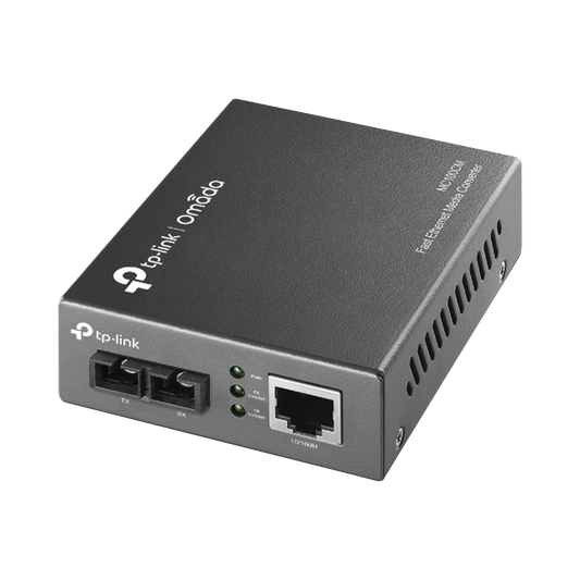 Convertidor Fibra Óptica Multimodo /  1 Puerto RJ45 10/100 Mbps / Puerto Fibra Óptica SC 100 Mbps / Hasta 2 Km / Plug and Play