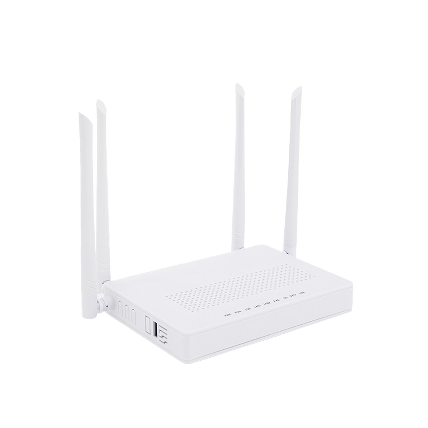 ONU Dual GPON/EPON / Wi-Fi Doble Banda 2.4 y 5 GHz / Soporta MESH / 2 Puertos Gigabit / 1 Puerto PON SC/APC / 1 puerto CATV / Hasta 1200 Mbps vía Wi-Fi