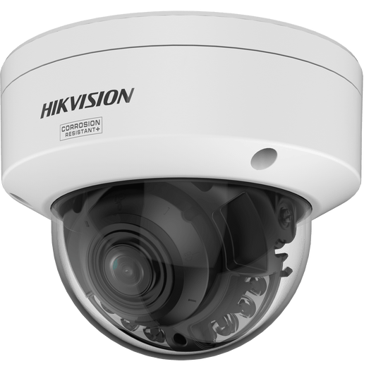 [Dual Light + ColorVu 3.0 + HikAI] Domo IP 4 Megapixel / Lente Mot. 2.8 a 12 mm / 40 mts IR + Luz Blanca / Exterior IP67 / WDR 130 dB / ACUSENSE 3.0 / Metal / NEMA 4X / ACUSEARCH
