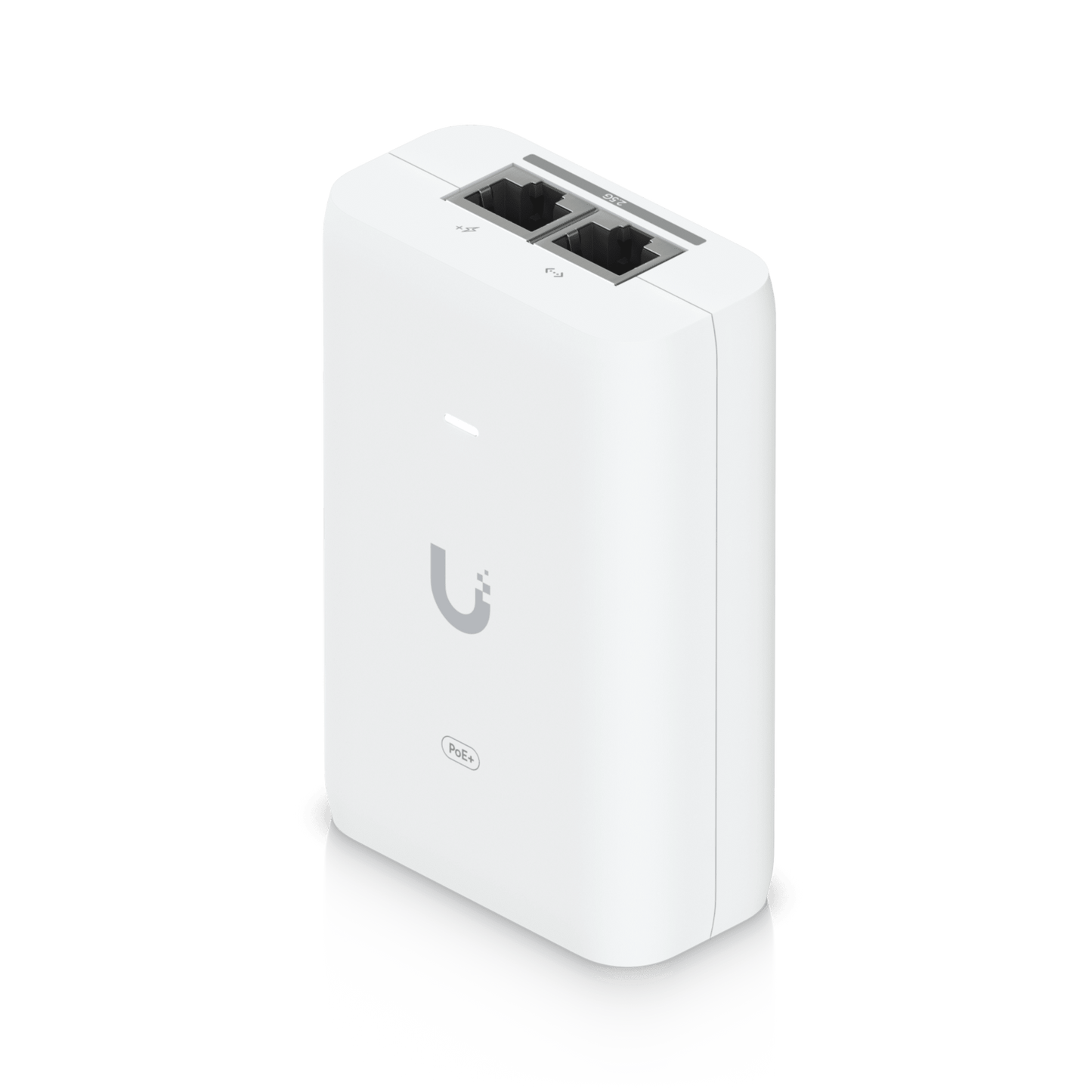 Adaptador PoE+ 2.5G / hasta 30 W / 48V 0.65A / (2) Puertos RJ45 MultiGigabit 2.5G / Salida PoE+ / LED Indicador / Ideal para APs UniFi WiFi 7 / / Protección contra Sobretensiones
