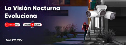 [Dual Light] Turret IP 2 Megapixel / Lente 2.8 mm / 30 mts IR + 30 mts Luz Blanca / Micrófono Integrado / ACUSENSE Lite / Exterior IP67 / H.265 / PoE / ONVIF